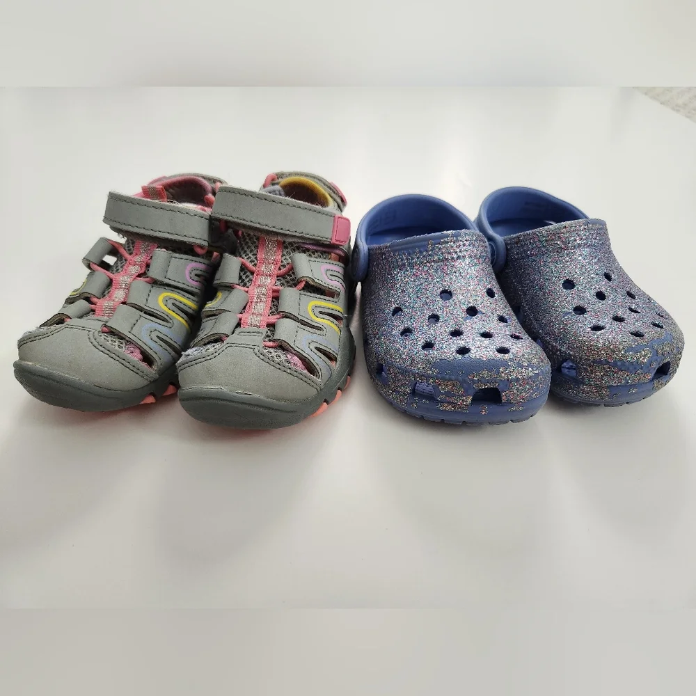 Toddler Baby Girl Shoe Bundle Size 7‎ - 2 Pairs